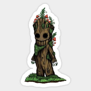 Mushroom tree stump Sticker